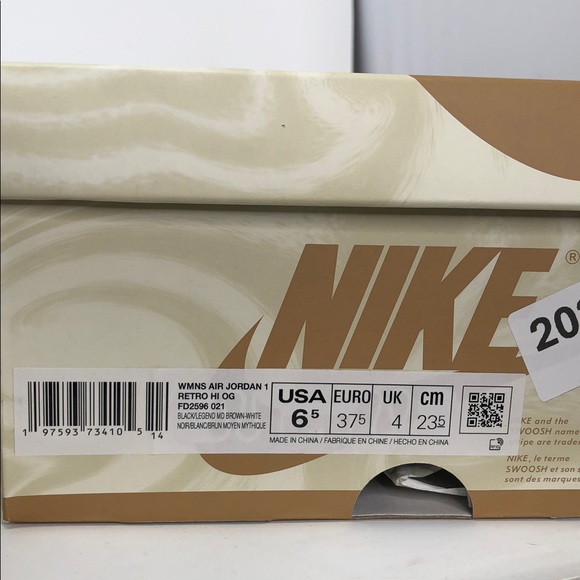 Nike Air Jordan 1 Retro High OG Latte FD2596-021 Women’s Sneakers - Size 6.5 - Picture 3 of 14